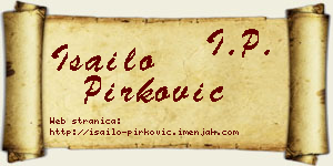 Isailo Pirković vizit kartica